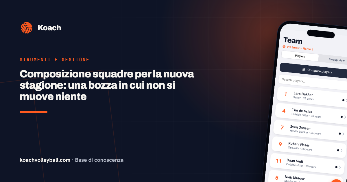 Composizione squadre per la nuova stagione: una bozza in cui non si muove niente