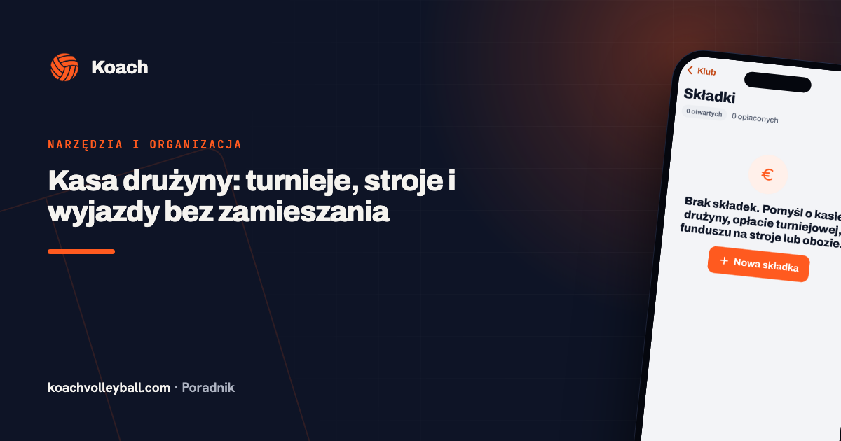 Kasa drużyny: turnieje, stroje i wyjazdy bez zamieszania