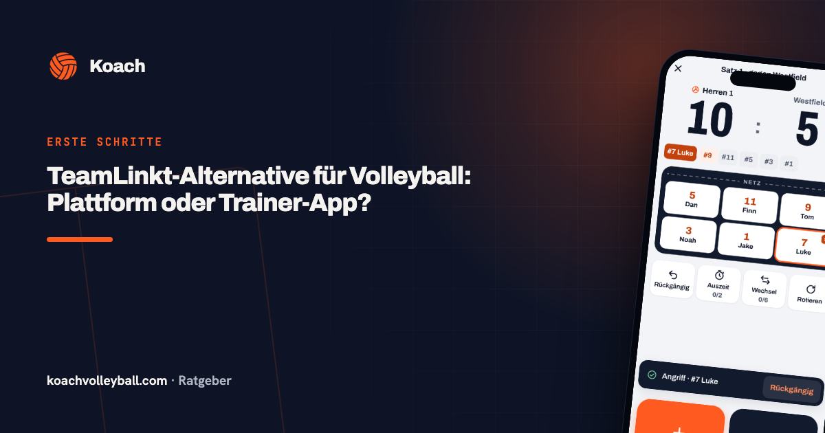 TeamLinkt-Alternative für Volleyball: Plattform oder Trainer-App?