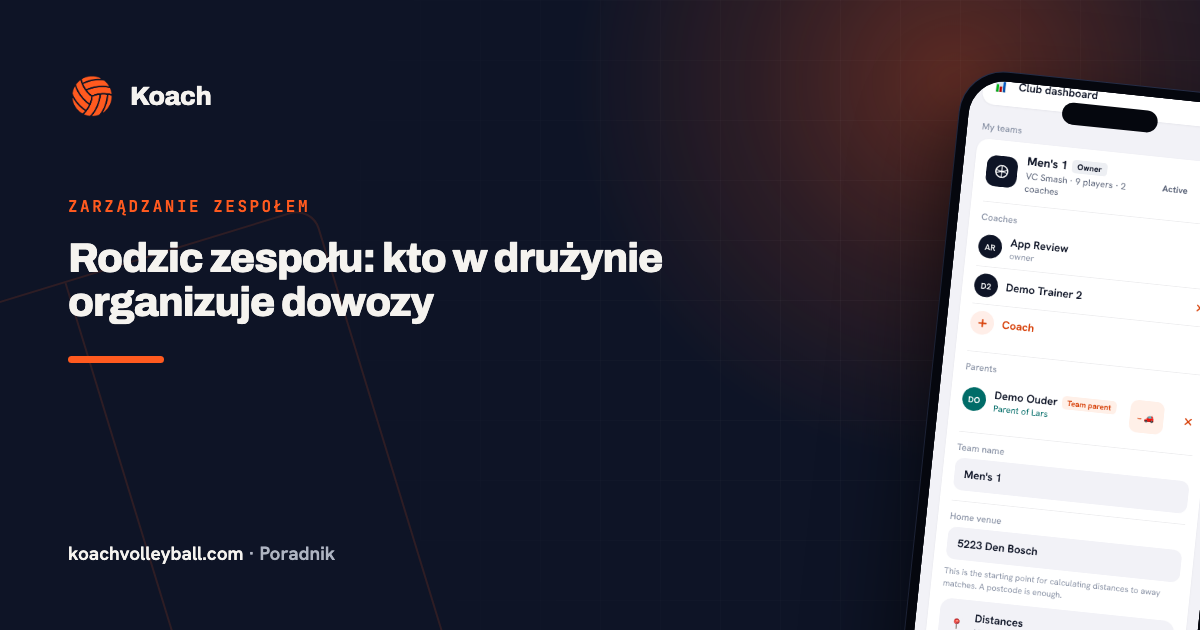 Rodzic zespołu: kto w drużynie organizuje dowozy
