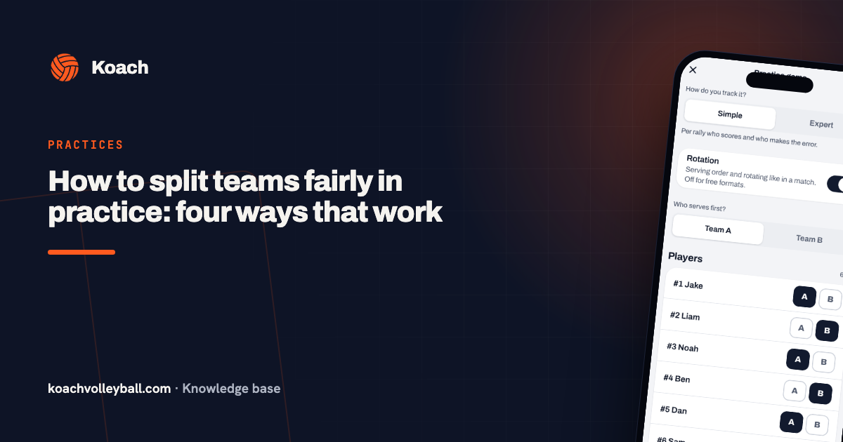 How to split teams fairly in practice: four ways that work