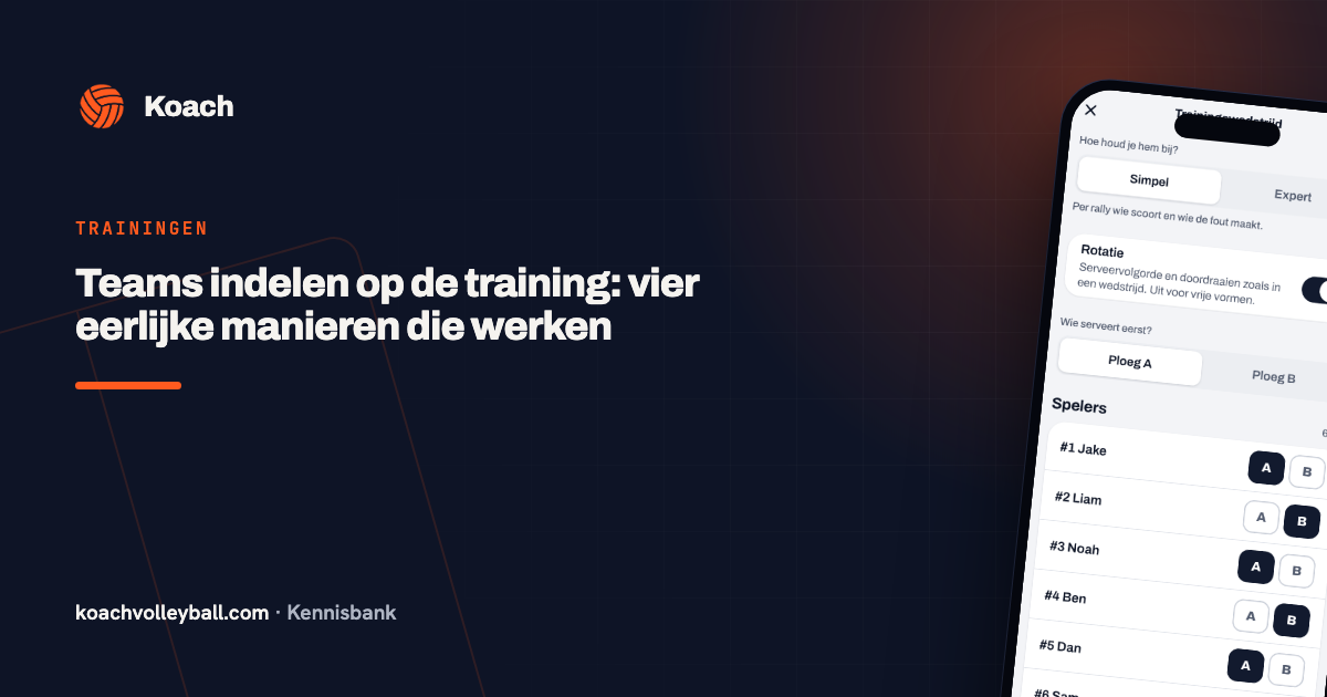 Teams indelen op de training: vier eerlijke manieren die werken