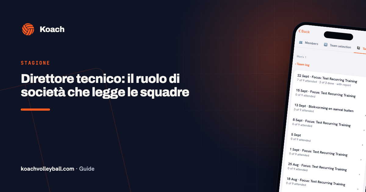 Direttore tecnico: il ruolo di società che legge le squadre