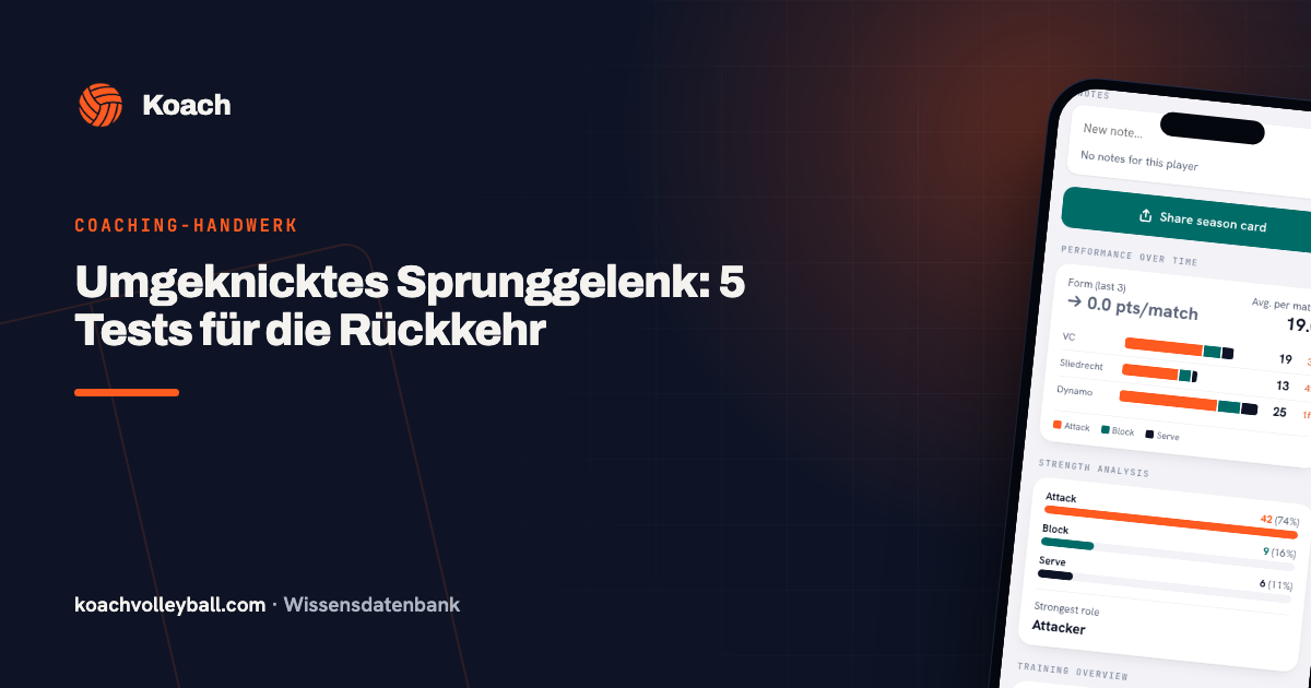 Umgeknicktes Sprunggelenk: 5 Tests für die Rückkehr