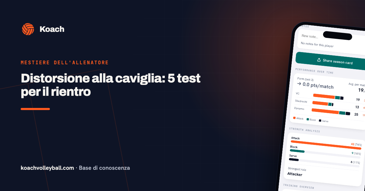 Distorsione alla caviglia: 5 test per il rientro