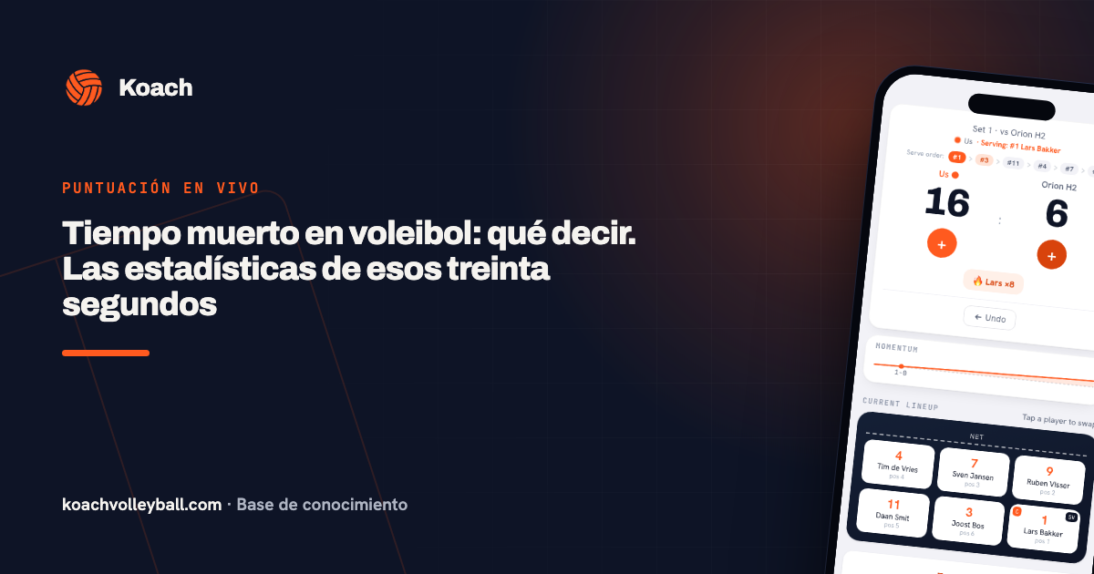 Tiempo muerto en voleibol: qué decir. Las estadísticas de esos treinta segundos