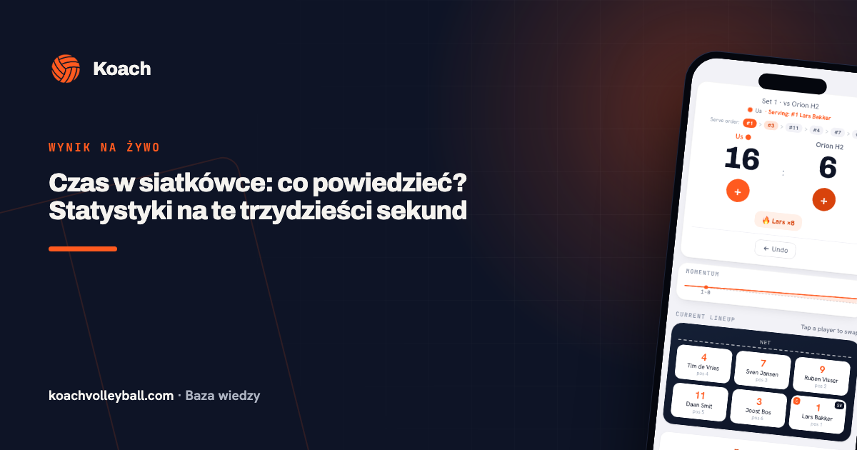 Czas w siatkówce: co powiedzieć? Statystyki na te trzydzieści sekund