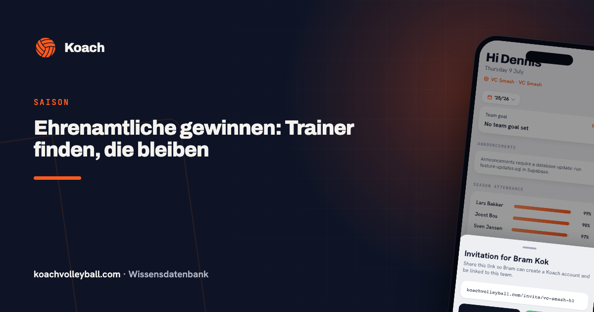 Ehrenamtliche gewinnen: Trainer finden, die bleiben