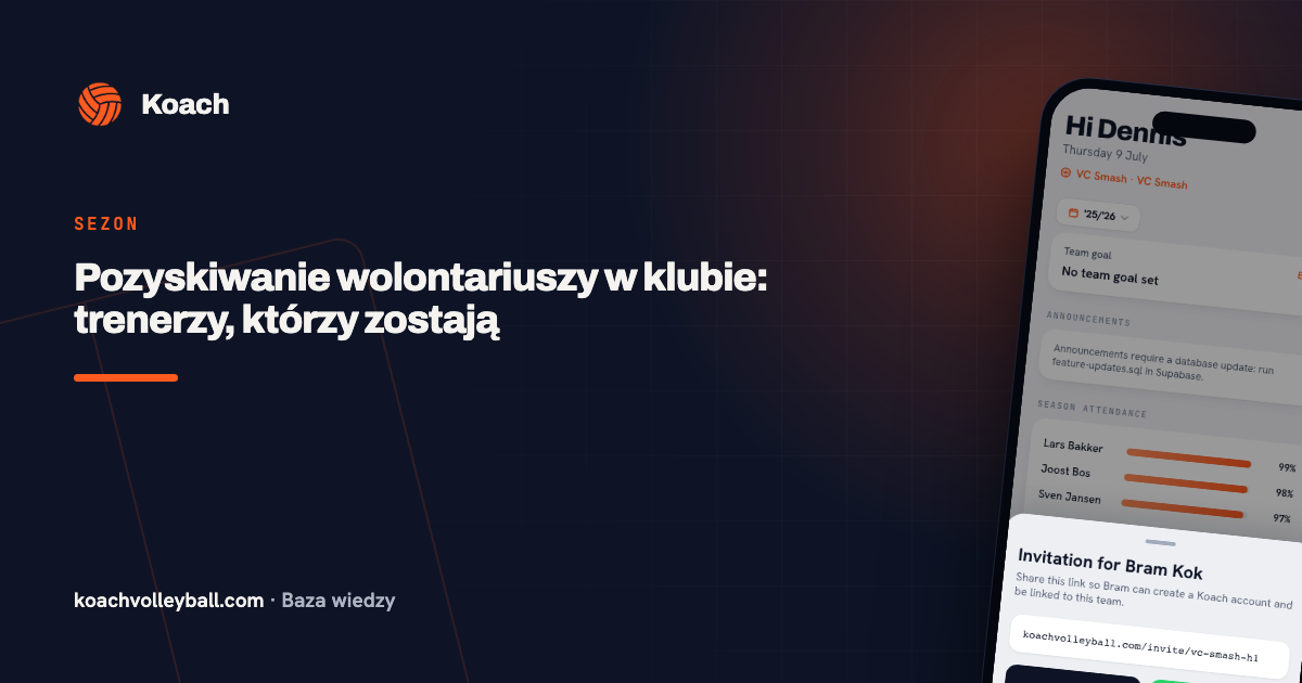 Pozyskiwanie wolontariuszy w klubie: trenerzy, którzy zostają