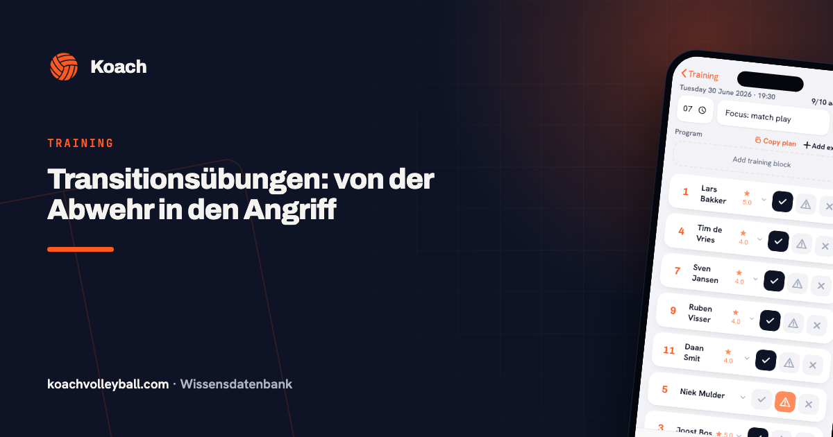 Transitionsübungen: von der Abwehr in den Angriff