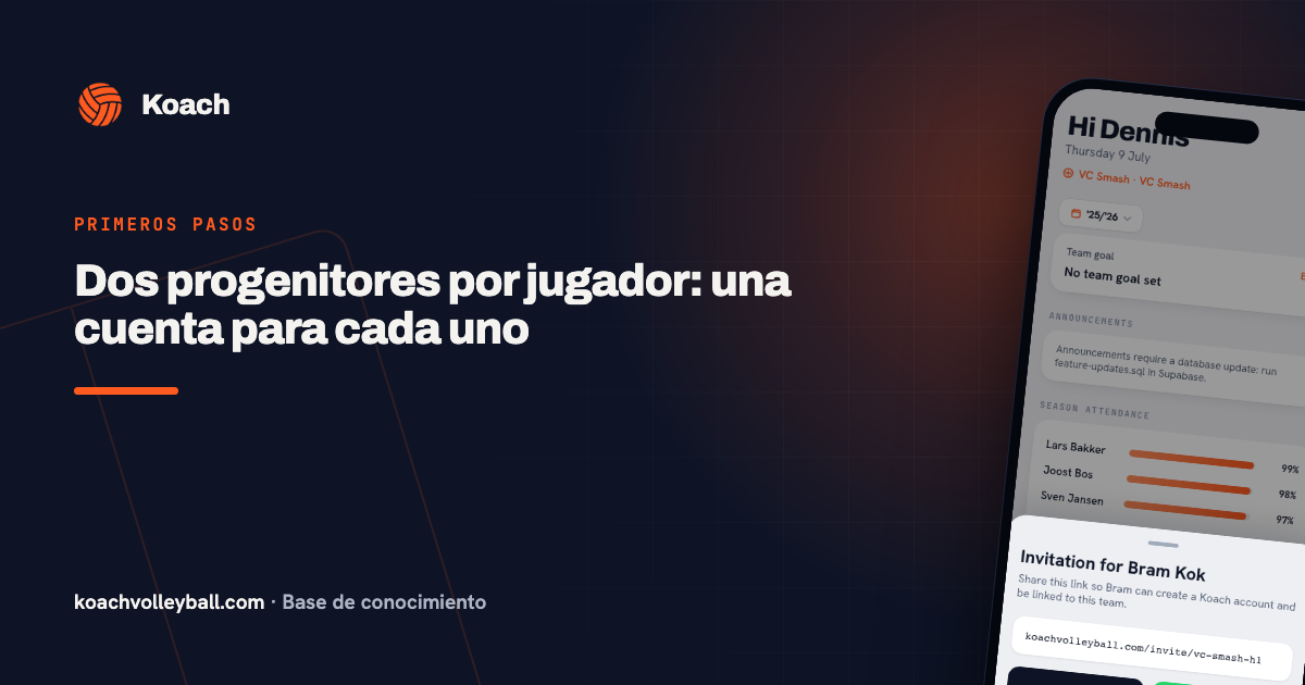 Dos progenitores por jugador: una cuenta para cada uno