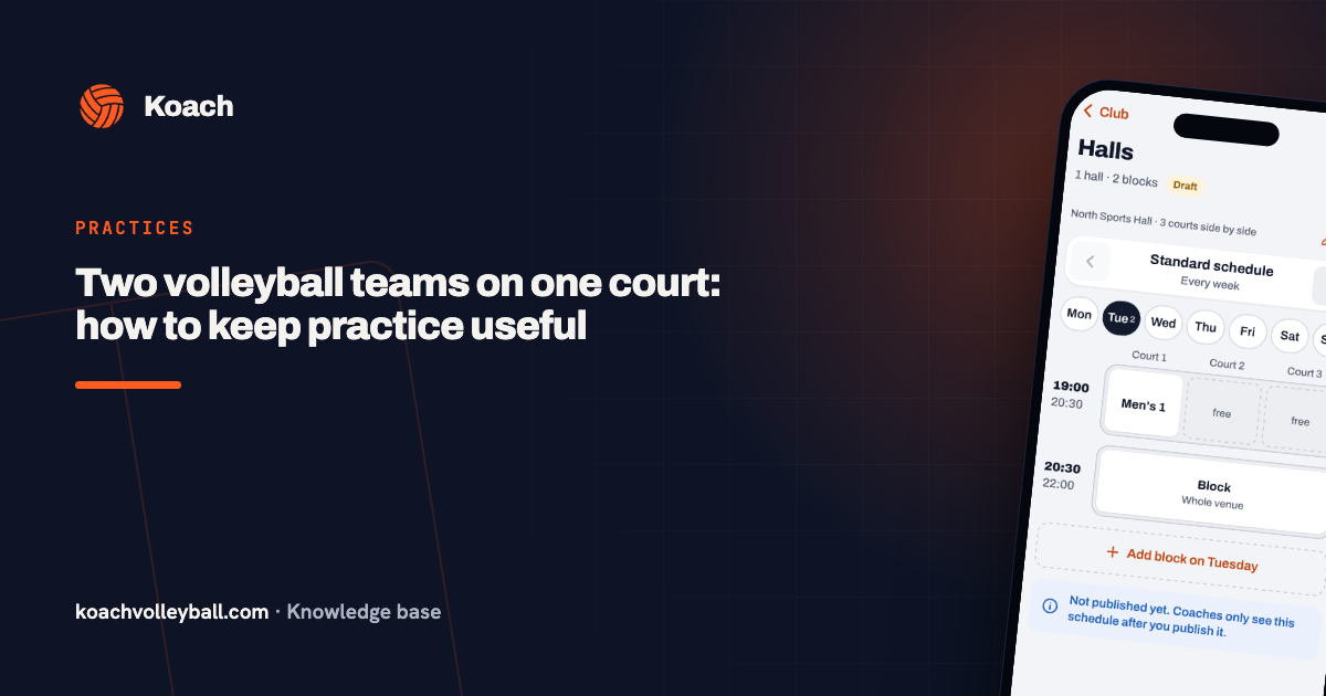 Two volleyball teams on one court: how to keep practice useful