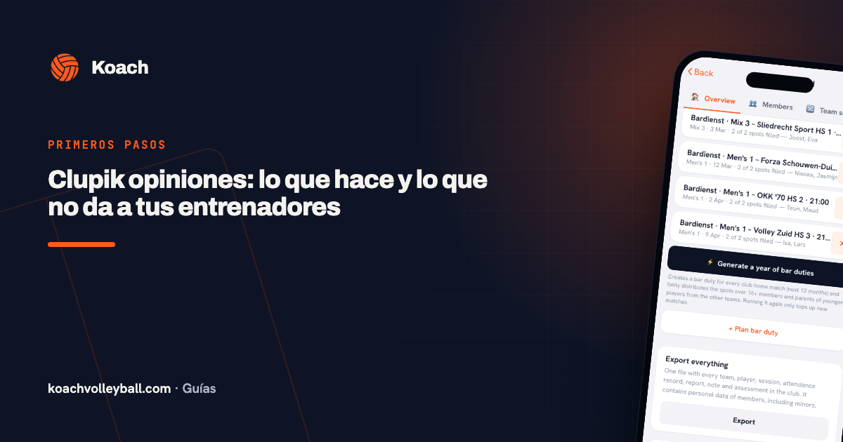 Clupik opiniones: lo que hace y lo que no da a tus entrenadores