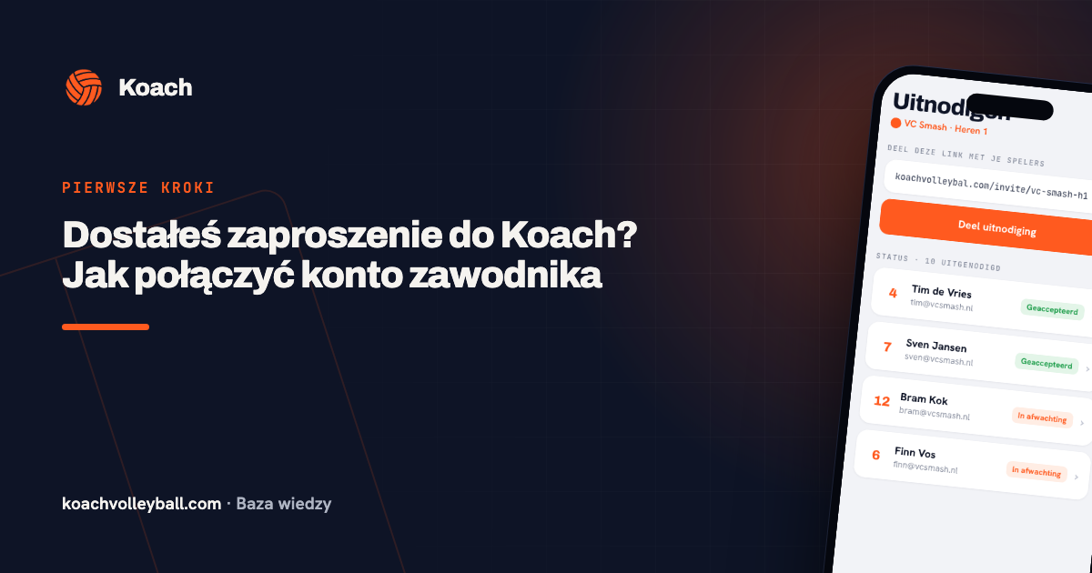 Een Koach-uitnodiging accepteren: de persoonlijke link koppelt je aan je spelersprofiel