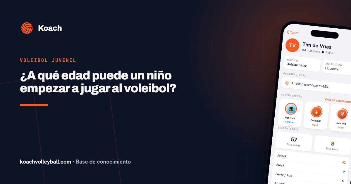 ¿A qué edad puede un niño empezar a jugar al voleibol?