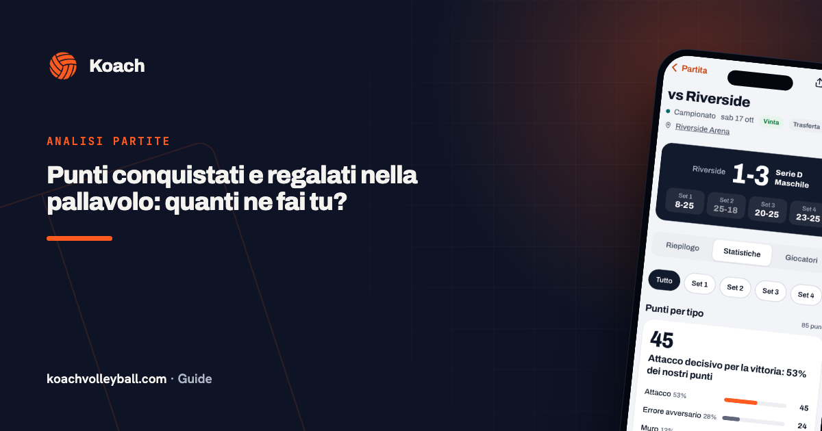 Punti conquistati e regalati nella pallavolo: quanti ne fai tu?