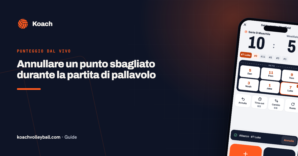 Annullare un punto sbagliato durante la partita di pallavolo