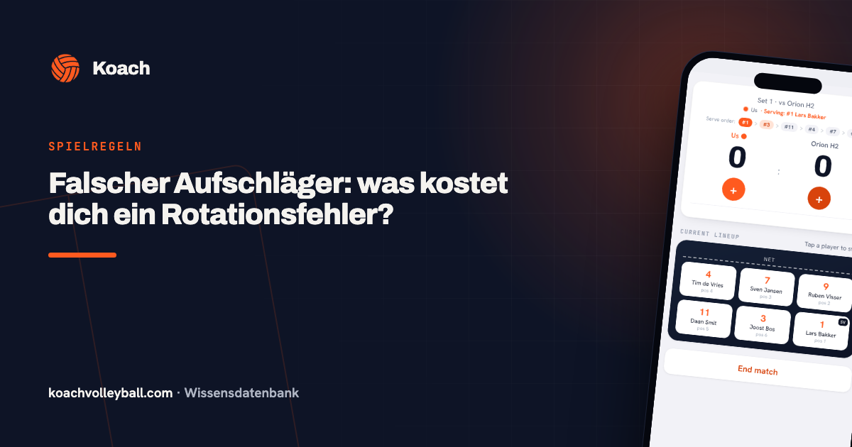 Falscher Aufschläger: was kostet dich ein Rotationsfehler?