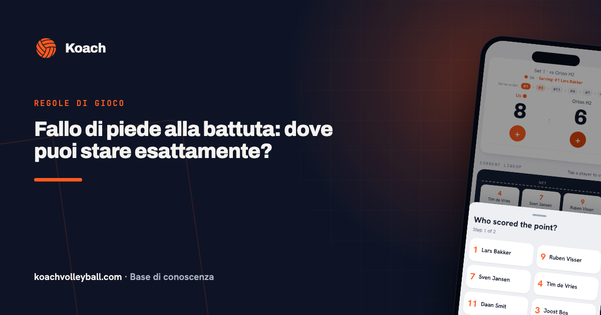Fallo di piede alla battuta: dove puoi stare esattamente?