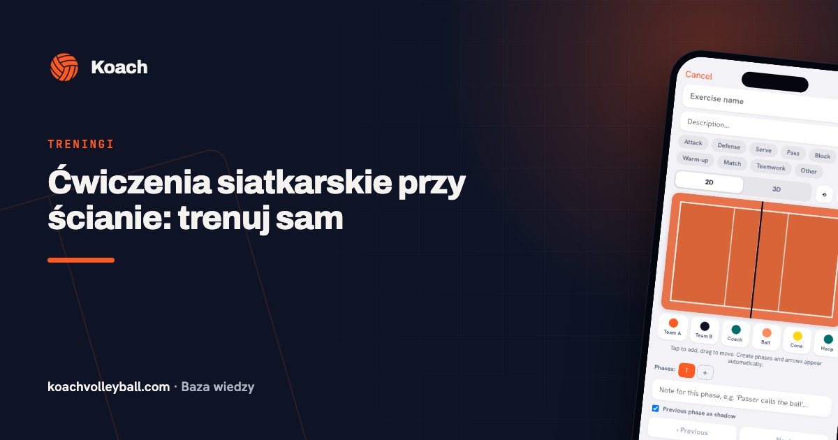Ćwiczenia siatkarskie przy ścianie: trenuj sam