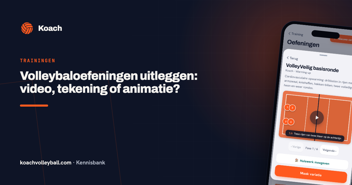 Volleybaloefeningen uitleggen: video, tekening of animatie?