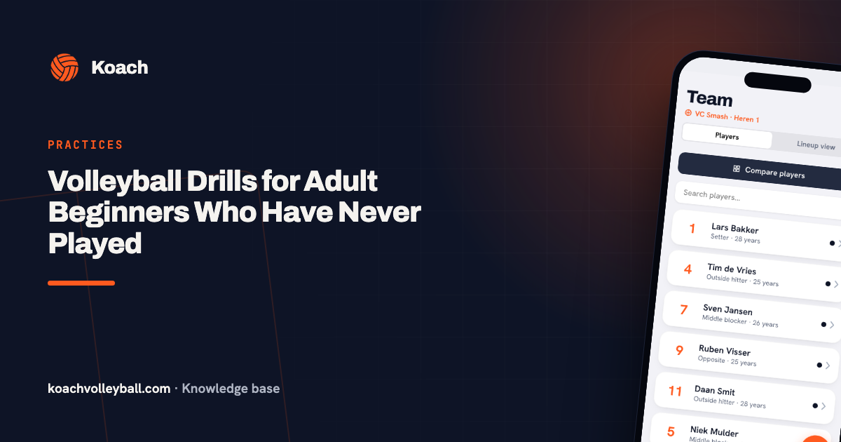 Volleyball Drills for Adult Beginners Who Have Never Played