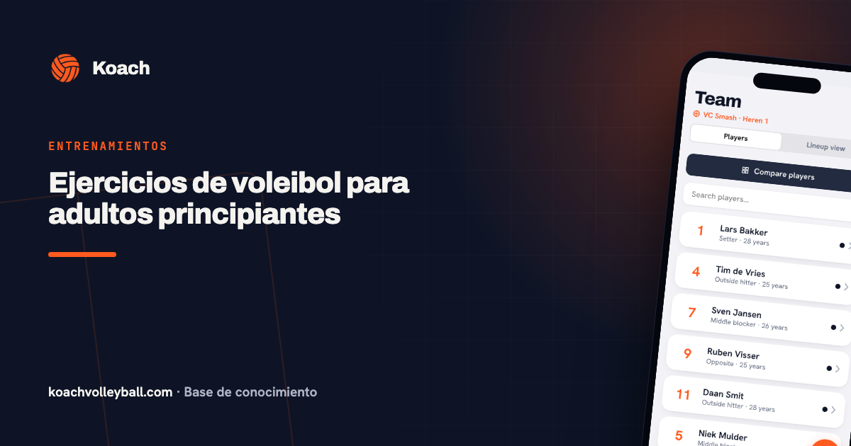 Ejercicios de voleibol para adultos principiantes