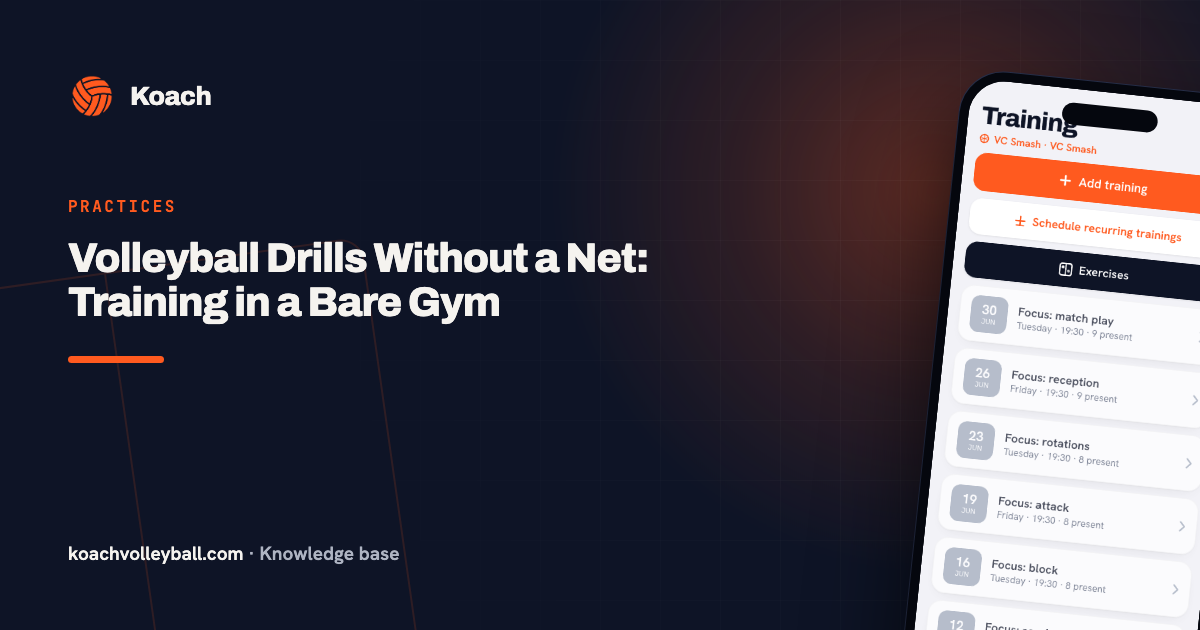 Volleyball Drills Without a Net: Training in a Bare Gym