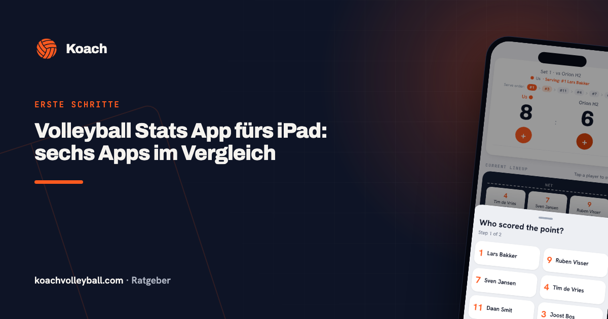 Volleyball Stats App fürs iPad: sechs Apps im Vergleich