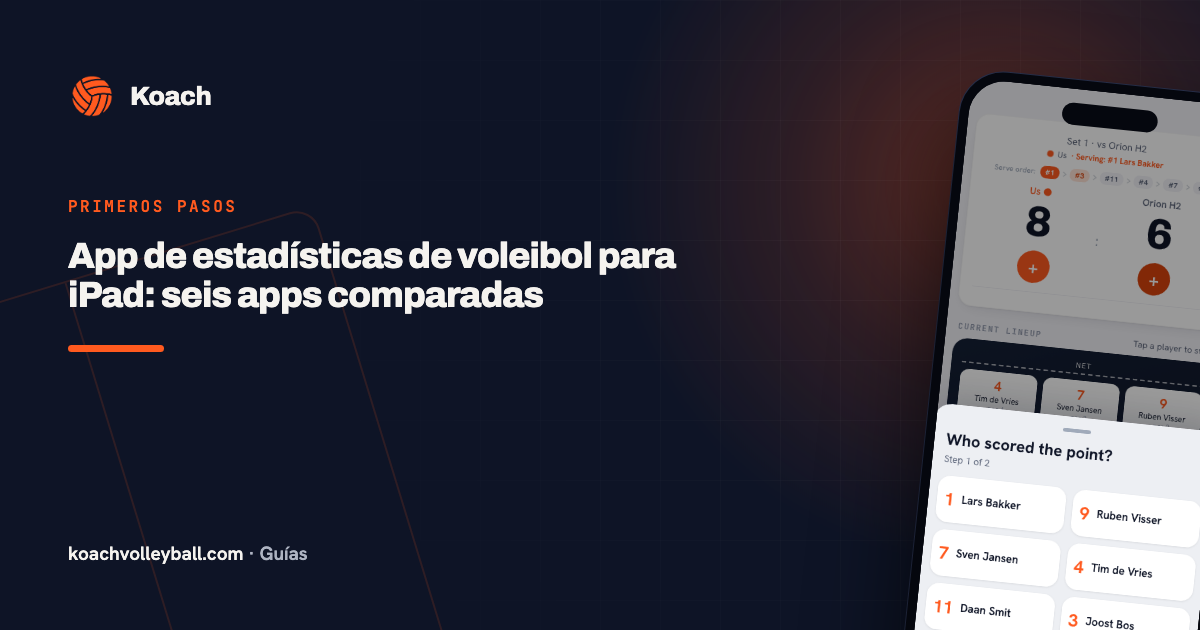 App de estadísticas de voleibol para iPad: seis apps comparadas