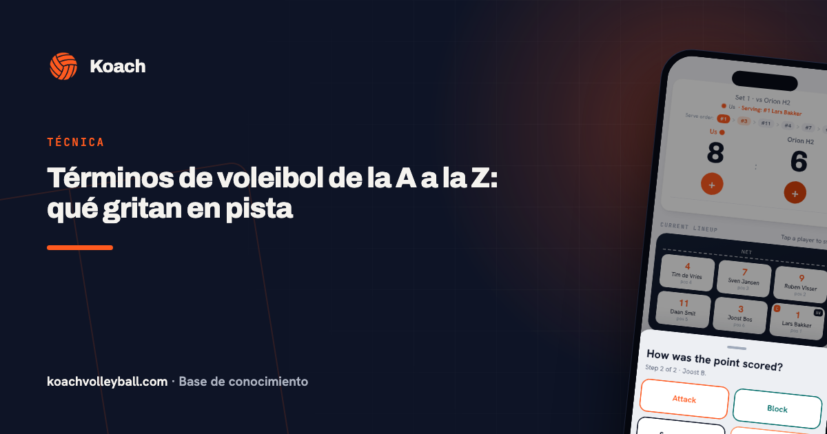 Términos de voleibol de la A a la Z: qué gritan en pista