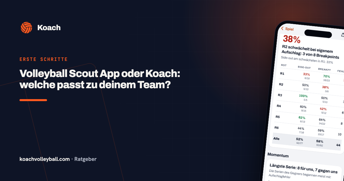Volleyball Scout App oder Koach: welche passt zu deinem Team?