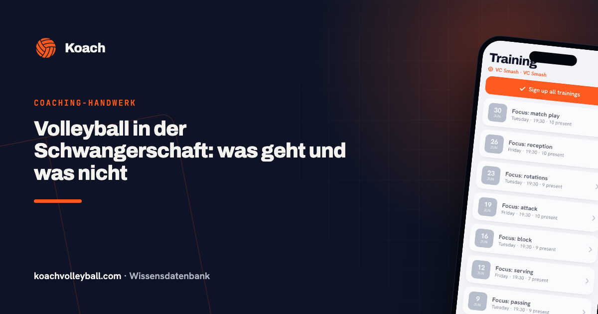 Volleyball in der Schwangerschaft: was geht und was nicht
