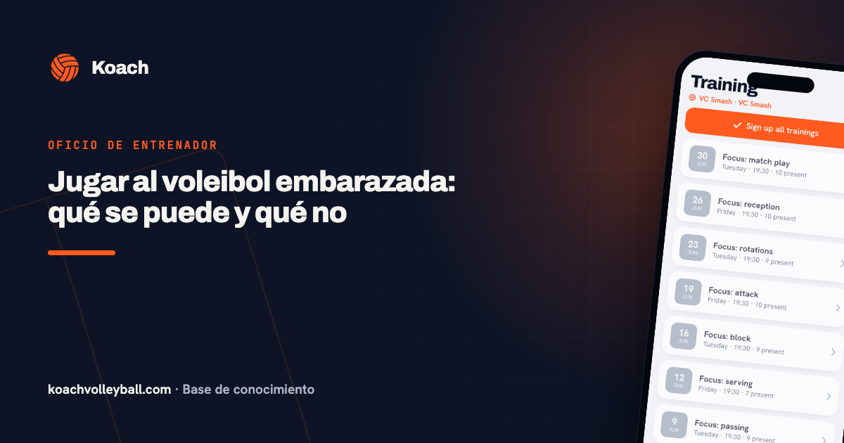 Jugar al voleibol embarazada: qué se puede y qué no
