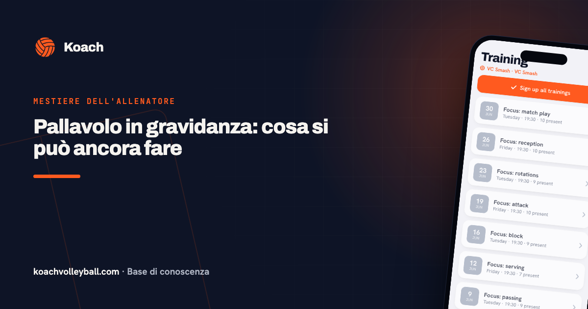 Pallavolo in gravidanza: cosa si può ancora fare