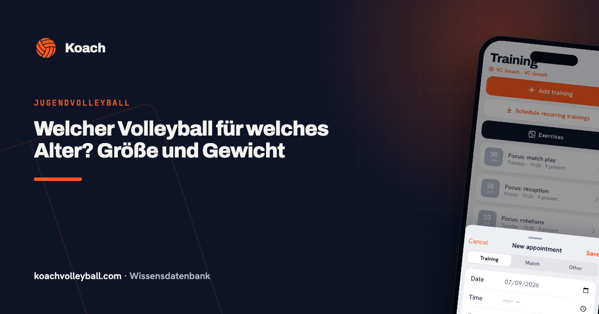 Welcher Volleyball für welches Alter? Größe und Gewicht