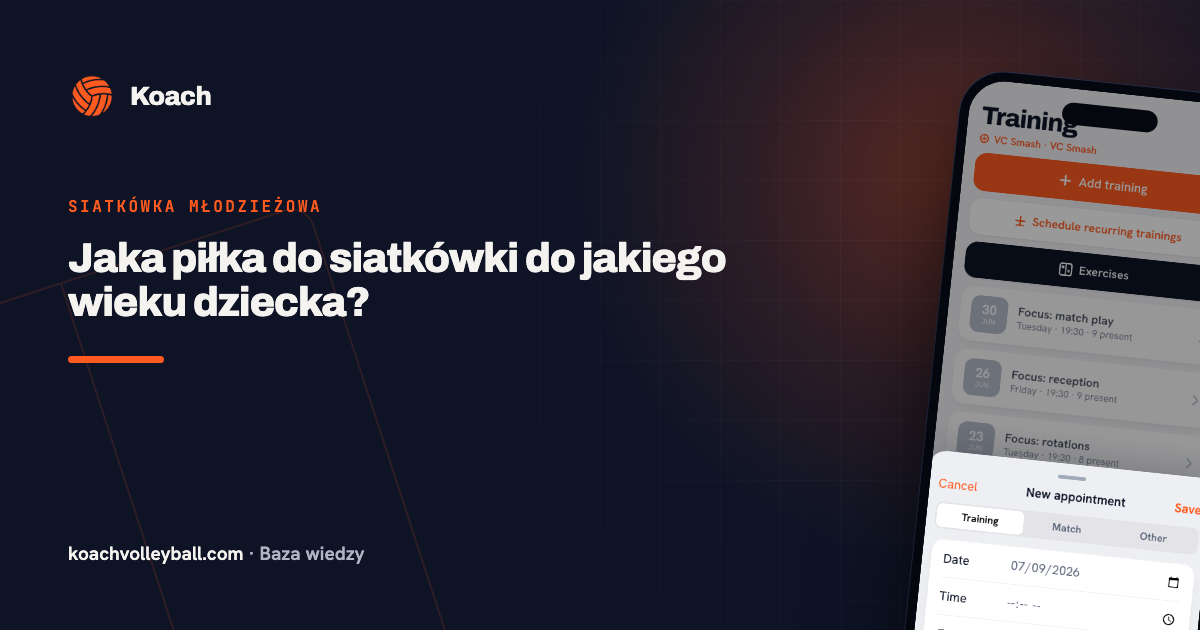 Jaka piłka do siatkówki do jakiego wieku dziecka?