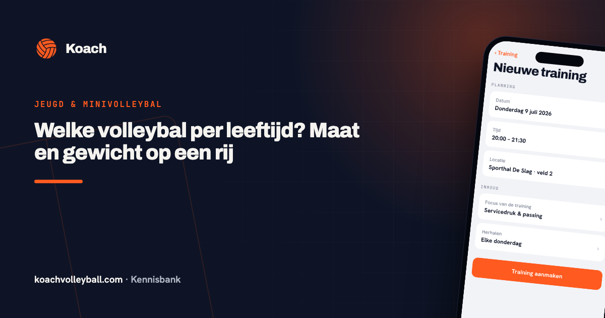 Scherm om een training aan te maken in de Koach-app met de opzet van de sessie