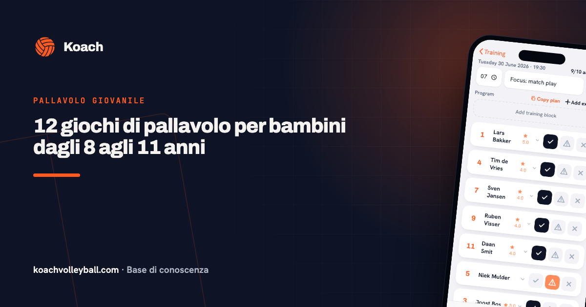 12 giochi di pallavolo per bambini dagli 8 agli 11 anni