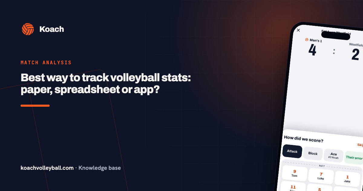 Best way to track volleyball stats: paper, spreadsheet or app?