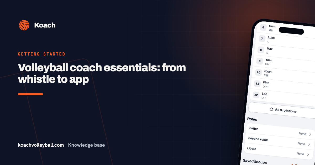 Volleyball coach essentials: from whistle to app