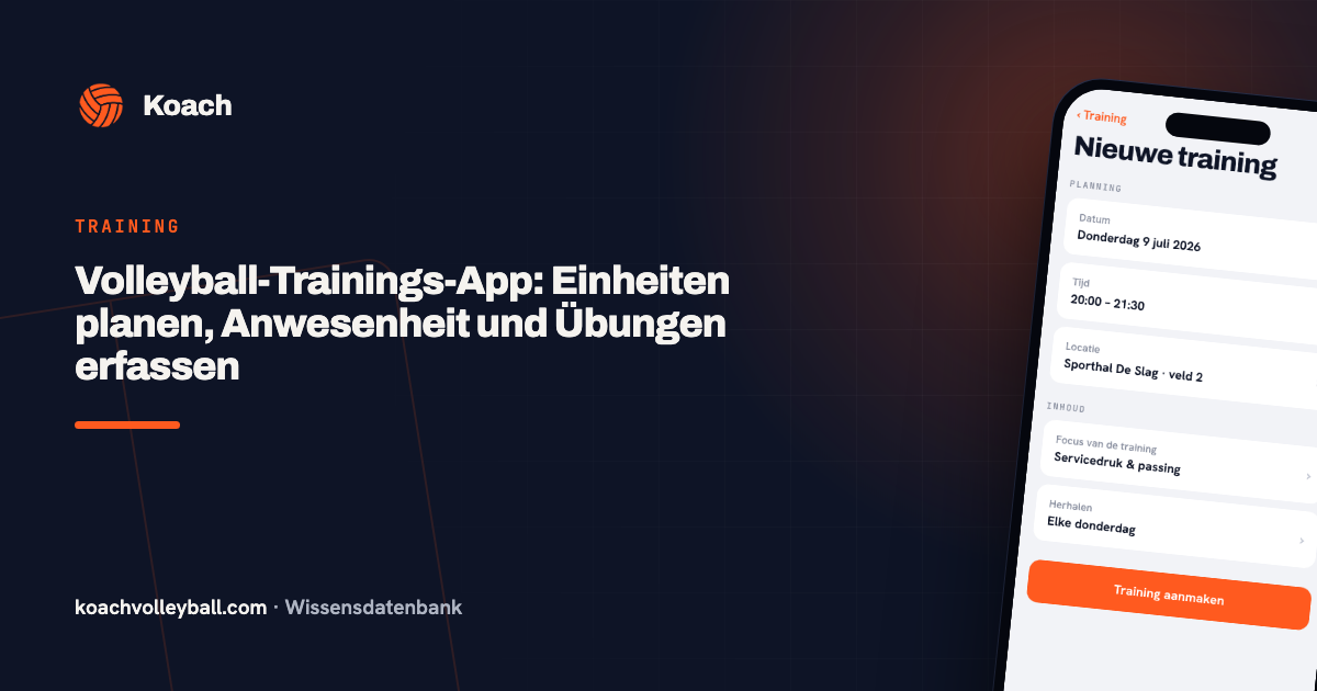 Nieuwe training plannen in de Koach-app met datum, focus en programma