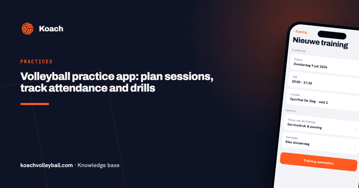 Nieuwe training plannen in de Koach-app met datum, focus en programma