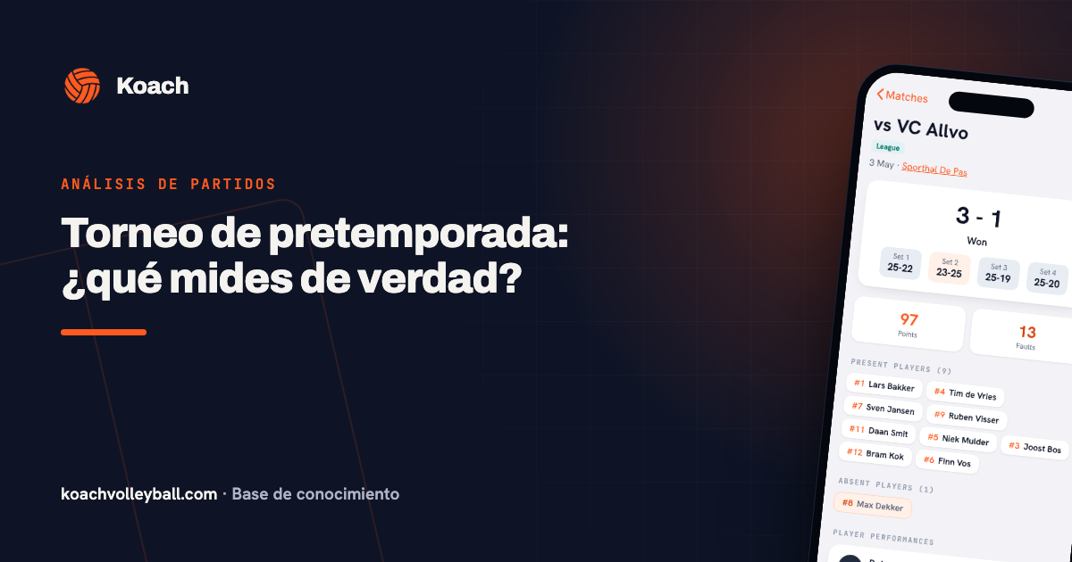 Torneo de pretemporada: ¿qué mides de verdad?