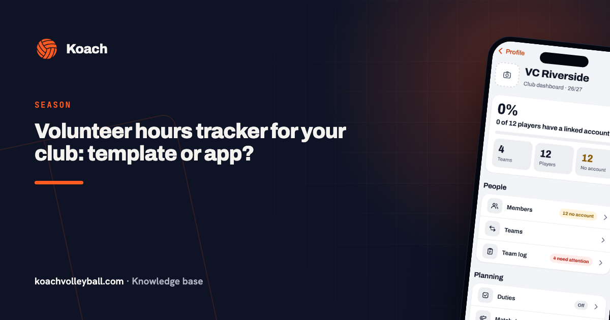 Volunteer hours tracker for your club: template or app?