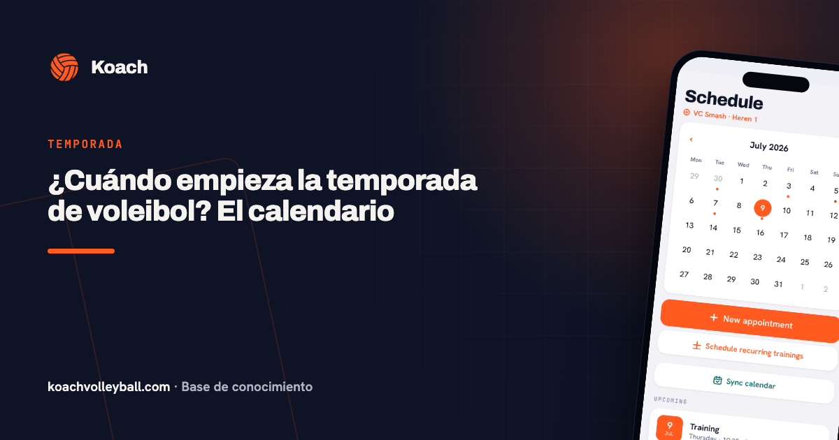 ¿Cuándo empieza la temporada de voleibol? El calendario