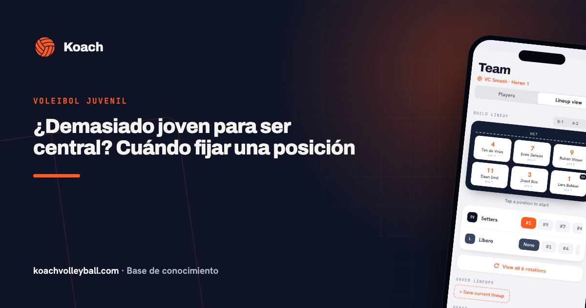¿Demasiado joven para ser central? Cuándo fijar una posición