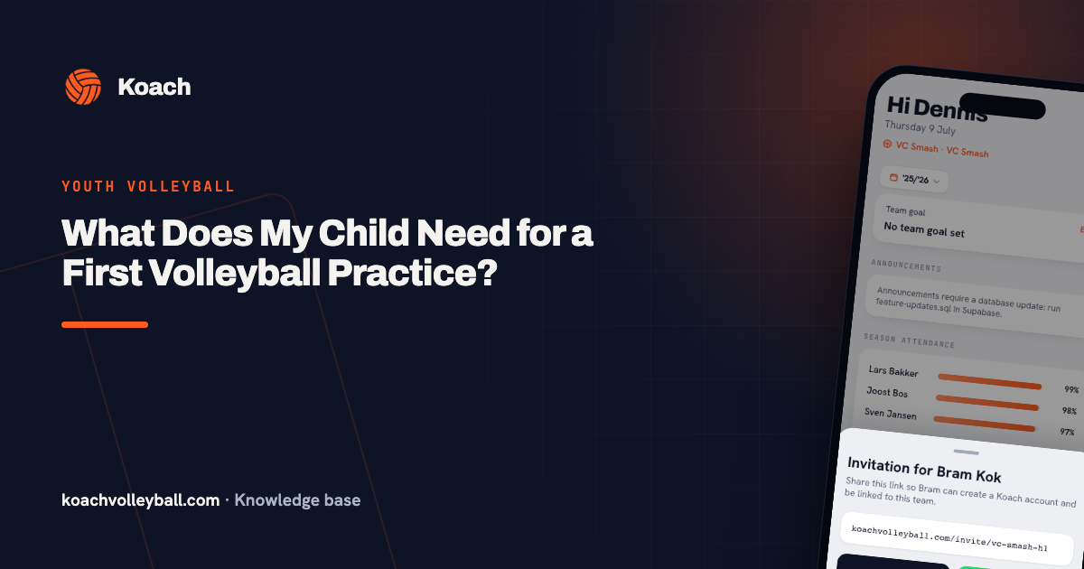 What Does My Child Need for a First Volleyball Practice?