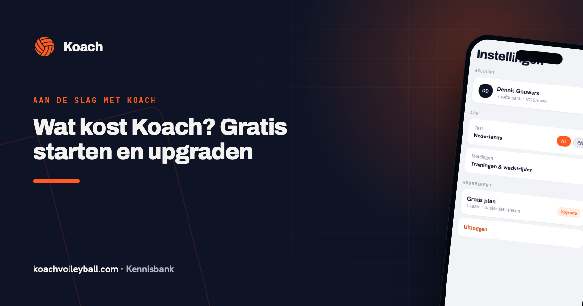 Abonnement-overzicht in de instellingen van de Koach-app