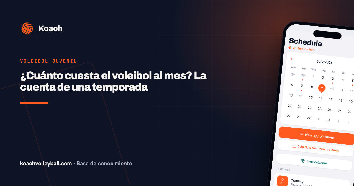 ¿Cuánto cuesta el voleibol al mes? La cuenta de una temporada